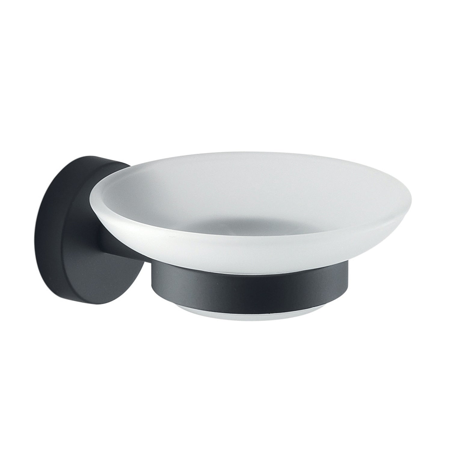 Portasapone a muro in Acciaio Inox Eros di Gedy - Nero Matt