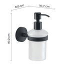 Dosasapone a muro in Acciaio Inox Eros di Gedy - Nero Matt