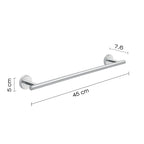 Portasalviette 45 cm a muro in Acciaio Inox Eros di Gedy - Cromato