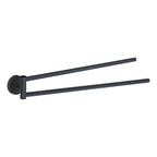 Portasalviette a snodo a muro in Acciaio Inox Eros di Gedy - Nero Matt