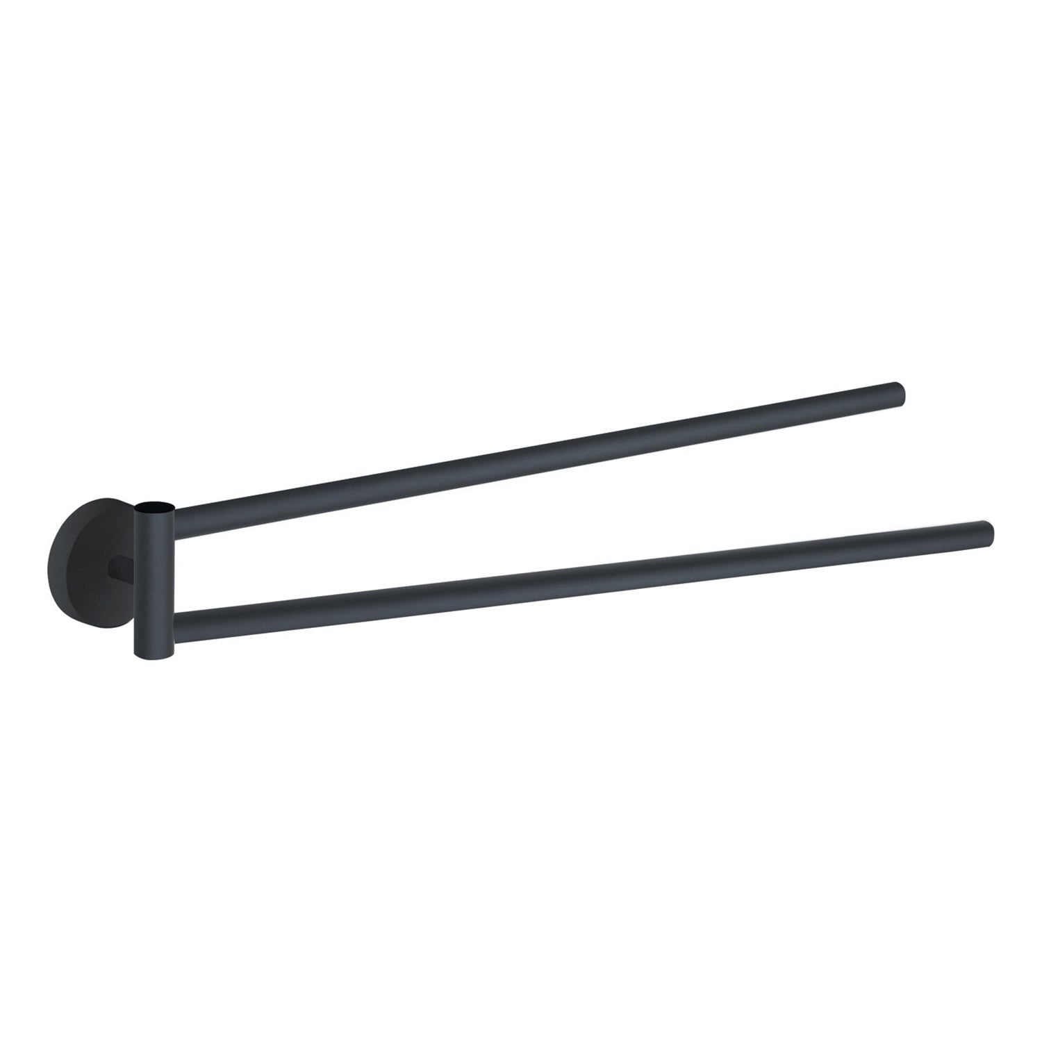 Portasalviette a snodo a muro in Acciaio Inox Eros di Gedy - Nero Matt