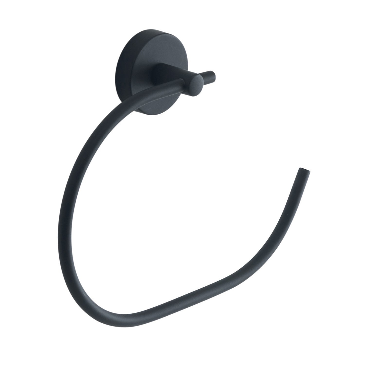 Portasalviette ad anello a muro in Acciaio Inox Eros di Gedy - Nero Matt