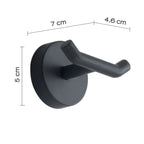 Appendiabiti a muro in Acciaio Inox Eros di Gedy - Nero Matt