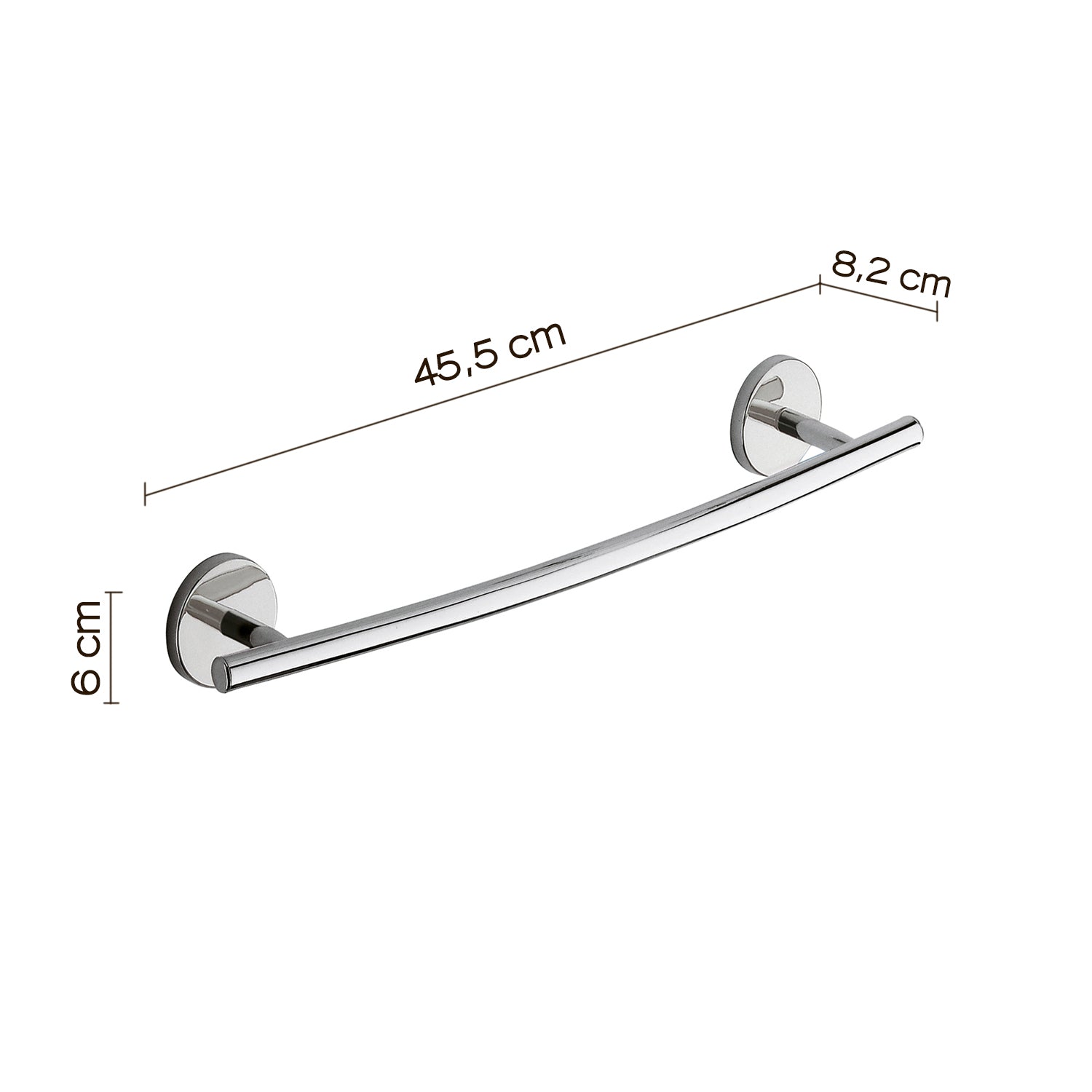 Portasalviette 45 cm a muro Vermont Pro di Gedy - Cromato