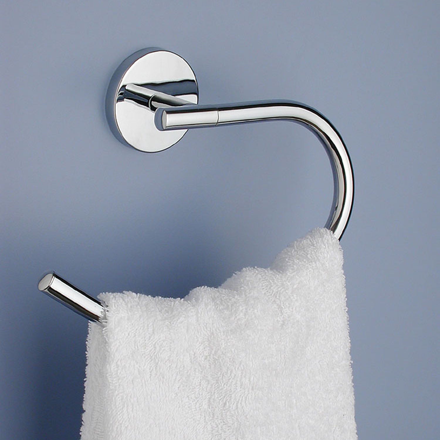 Portasalviette ad anello a muro Vermont Pro di Gedy - Cromato