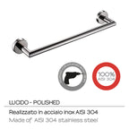 Portasalviette 30 cm in Acciaio Inox AISI 304 Gedy serie Project - Lucido