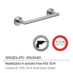 Portasalviette 30 cm in Acciaio Inox AISI 304 Gedy serie Project - Spazzolato