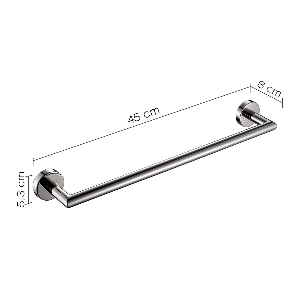 Portasalviette 45 cm in Acciaio Inox AISI 304 Gedy serie Project - Lucido