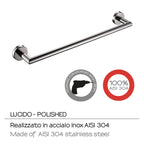 Portasalviette 45 cm in Acciaio Inox AISI 304 Gedy serie Project - Lucido