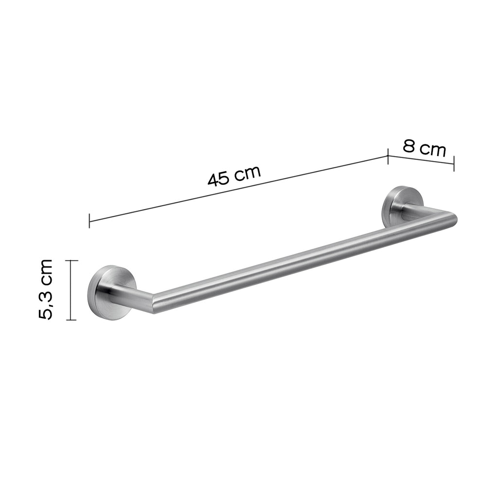 Portasalviette 45 cm in Acciaio Inox AISI 304 Gedy serie Project - Spazzolato