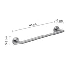Portasalviette 45 cm in Acciaio Inox AISI 304 Gedy serie Project - Spazzolato