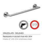 Portasalviette 45 cm in Acciaio Inox AISI 304 Gedy serie Project - Spazzolato