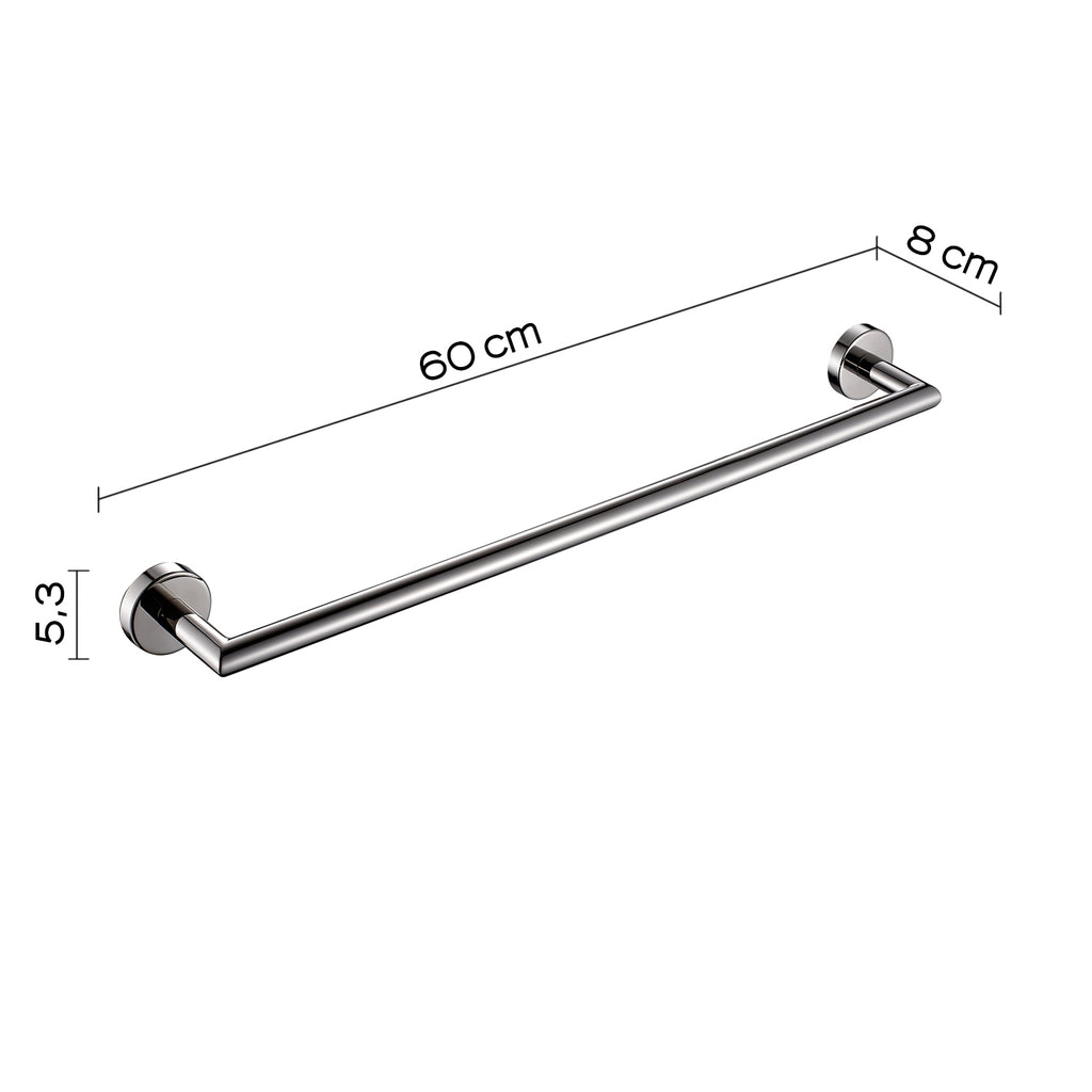 Portasalviette 60 cm in Acciaio Inox AISI 304 Gedy serie Project - Lucido