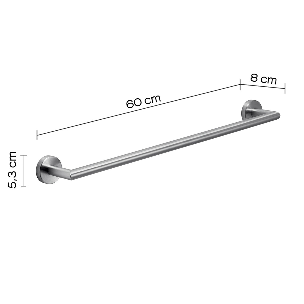 Portasalviette 60 cm in Acciaio Inox AISI 304 Gedy serie Project - Spazzolato