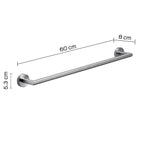 Portasalviette 60 cm in Acciaio Inox AISI 304 Gedy serie Project - Spazzolato