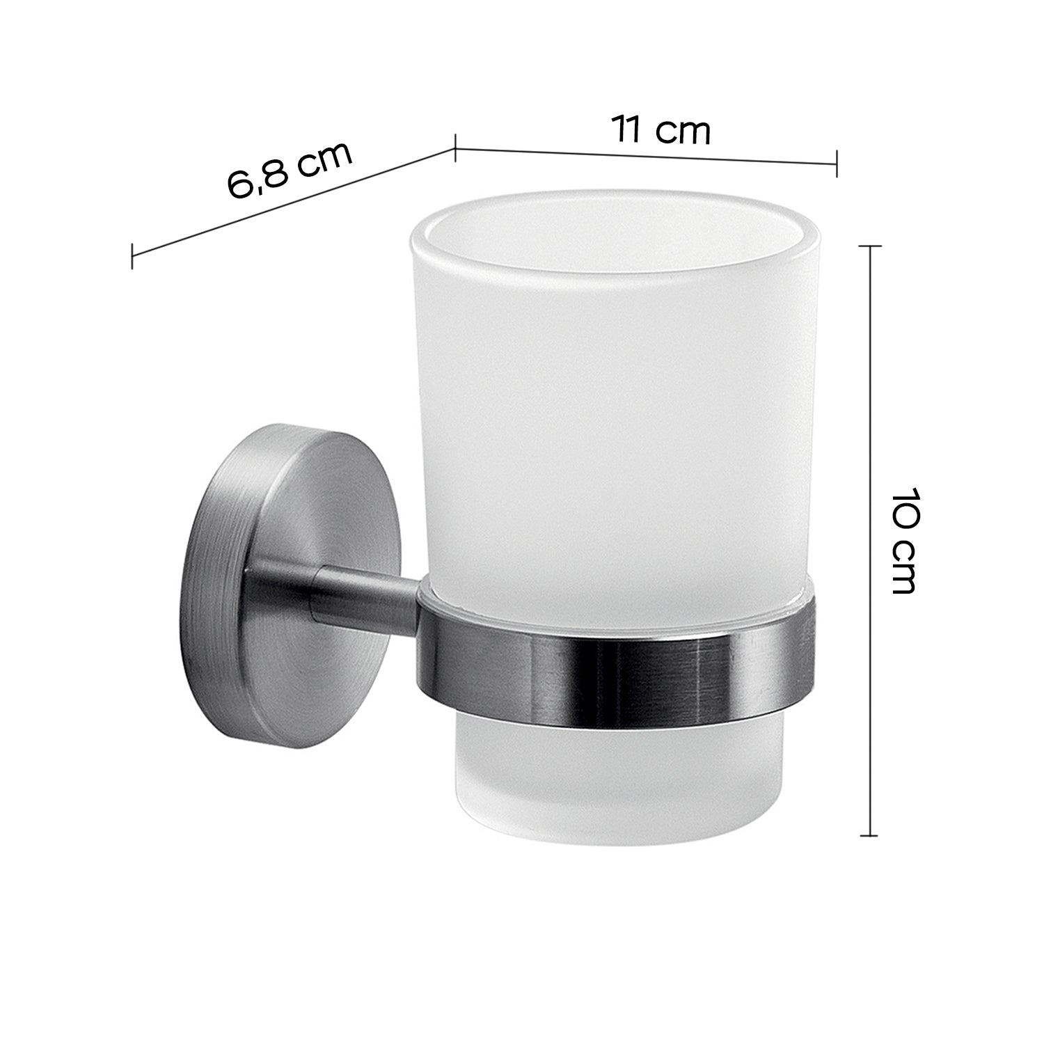 Portaspazzolini in Acciaio Inox AISI 304 Gedy serie Project - Spazzolato