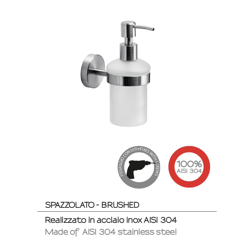 Dosasapone in Acciaio Inox AISI 304 Gedy serie Project - Spazzolato