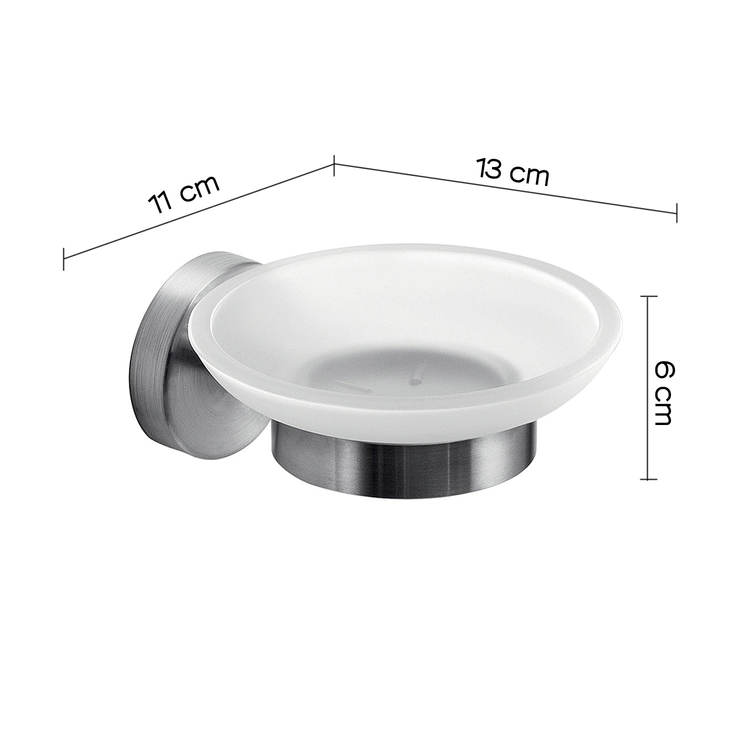 Portasapone in Acciaio Inox AISI 304 Gedy serie Project - Spazzolato