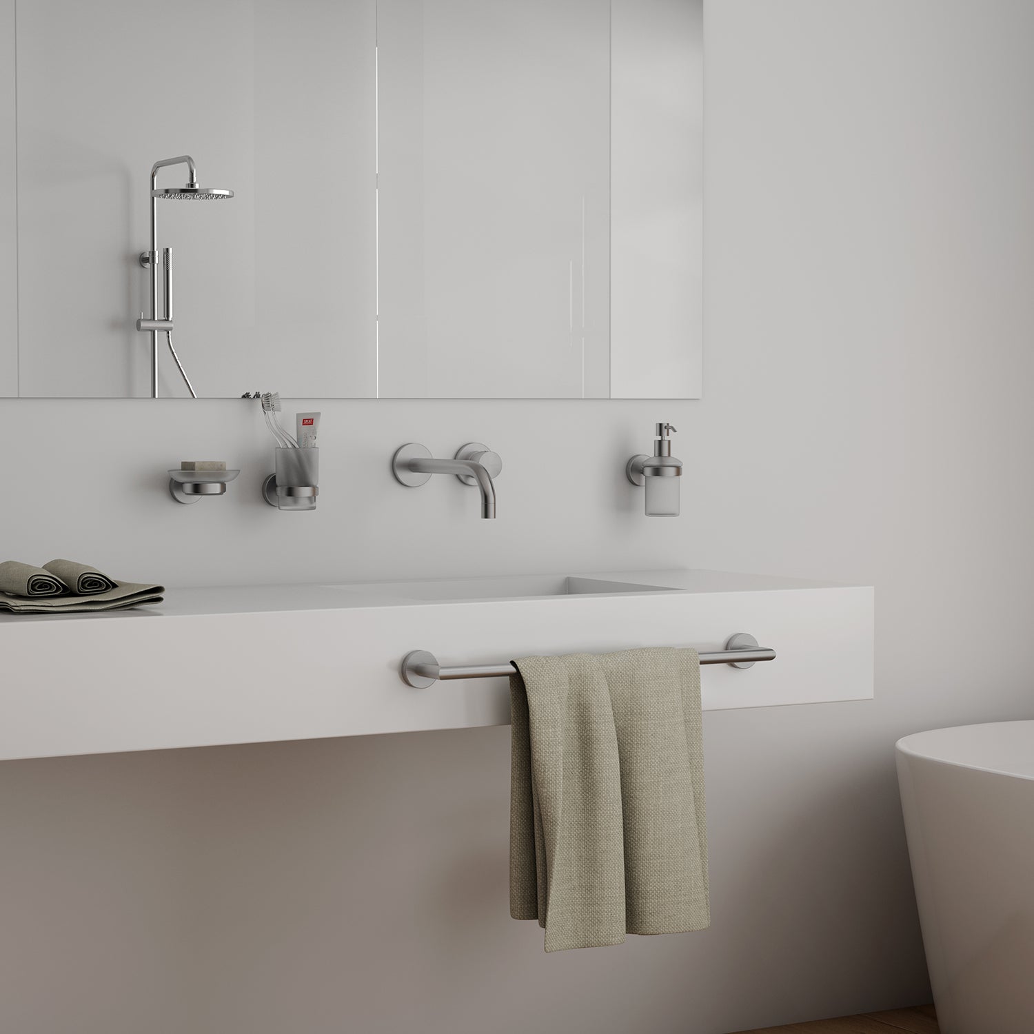 Portasapone in Acciaio Inox AISI 304 Gedy serie Project - Spazzolato