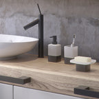 Set Accessori Bagno da appoggio Gedy collezione Lounge - Nero Matt