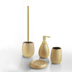 Set Accessori Bagno Gedy collezione Astrid in ceramica color oro