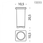 Scovolo in vetro acidato con base ottone collezione Forever di Colombo Design