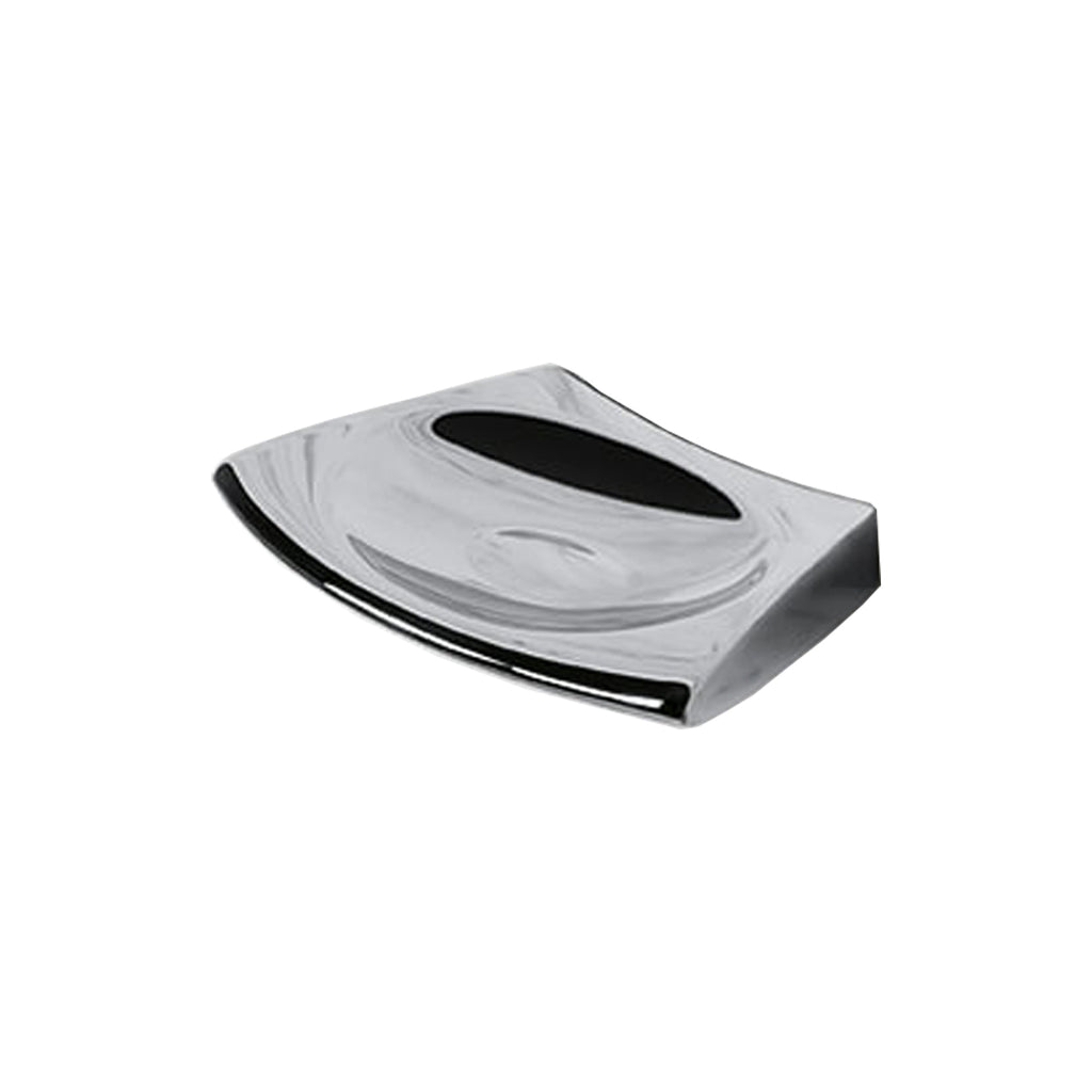 Porta sapone inamovibile cromato collezione Land di Colombo Design