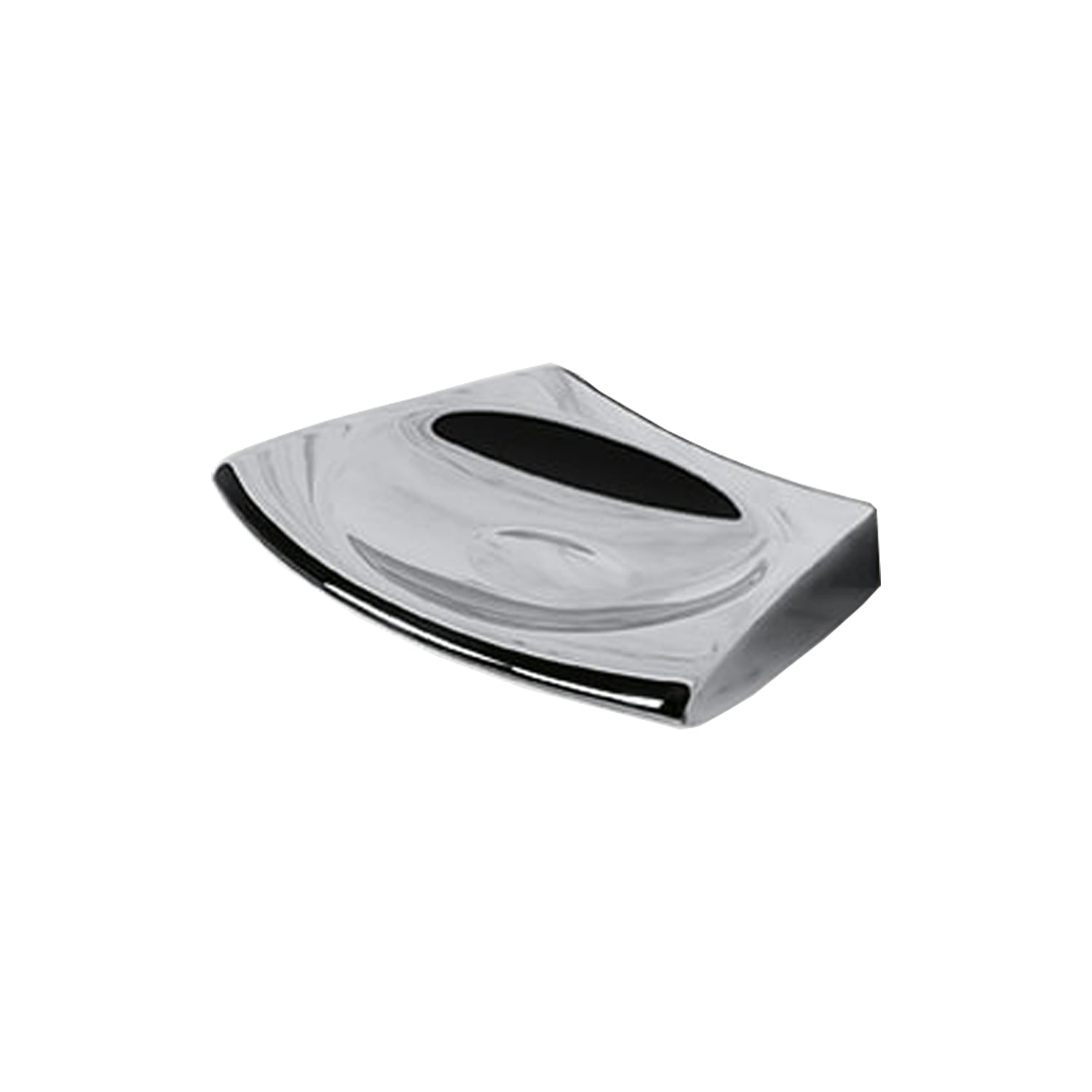 Porta sapone inamovibile cromato collezione Land di Colombo Design