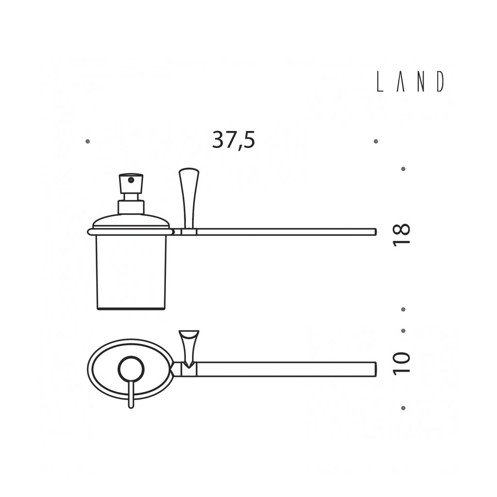 Spandisapone con porta salvietta per bidet verso sinistro collezione Land di Colombo Design