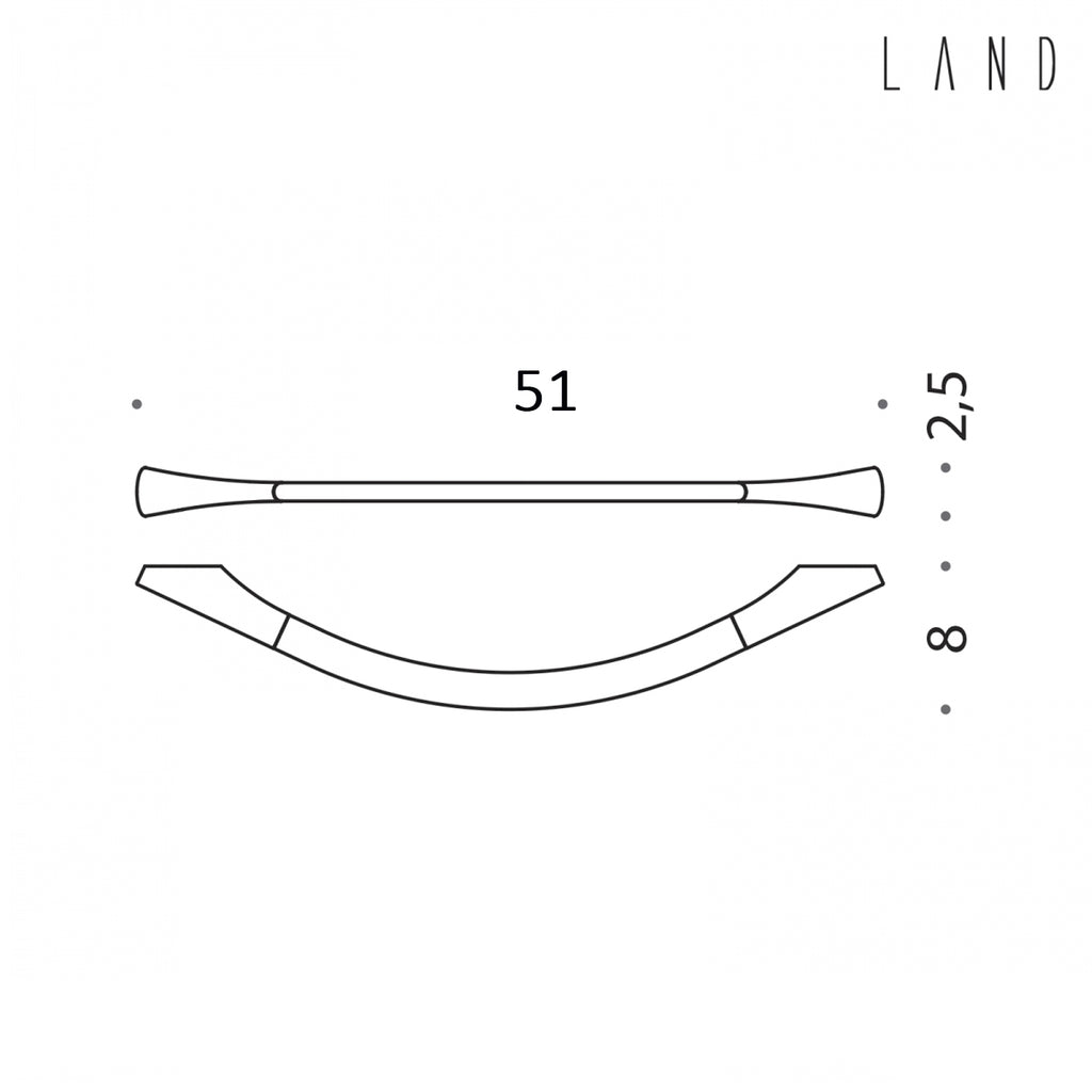 Porta salvietta in ottone 51cm collezione Land di Colombo Design