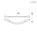 Porta salvietta in ottone 51cm collezione Land di Colombo Design