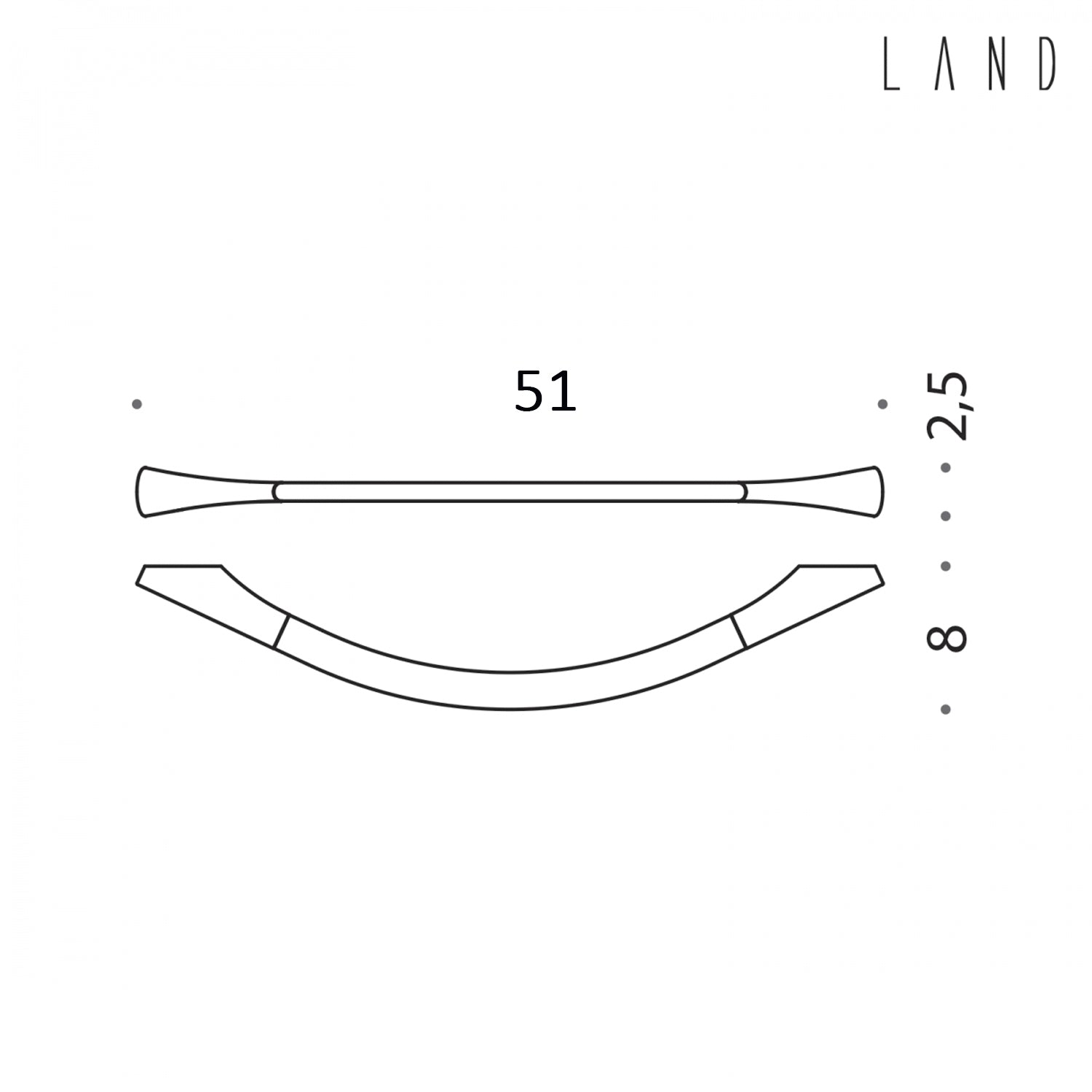 Porta salvietta in ottone 51cm collezione Land di Colombo Design