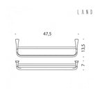 Porta salvietta doppio in ottone collezione Land di Colombo Design