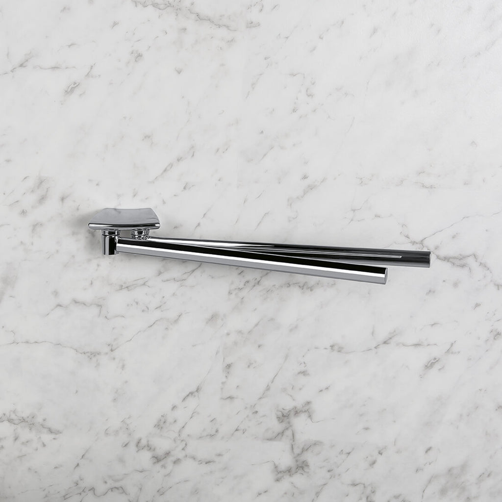 Porta salvietta doppio a snodo in ottone collezione Land di Colombo Design