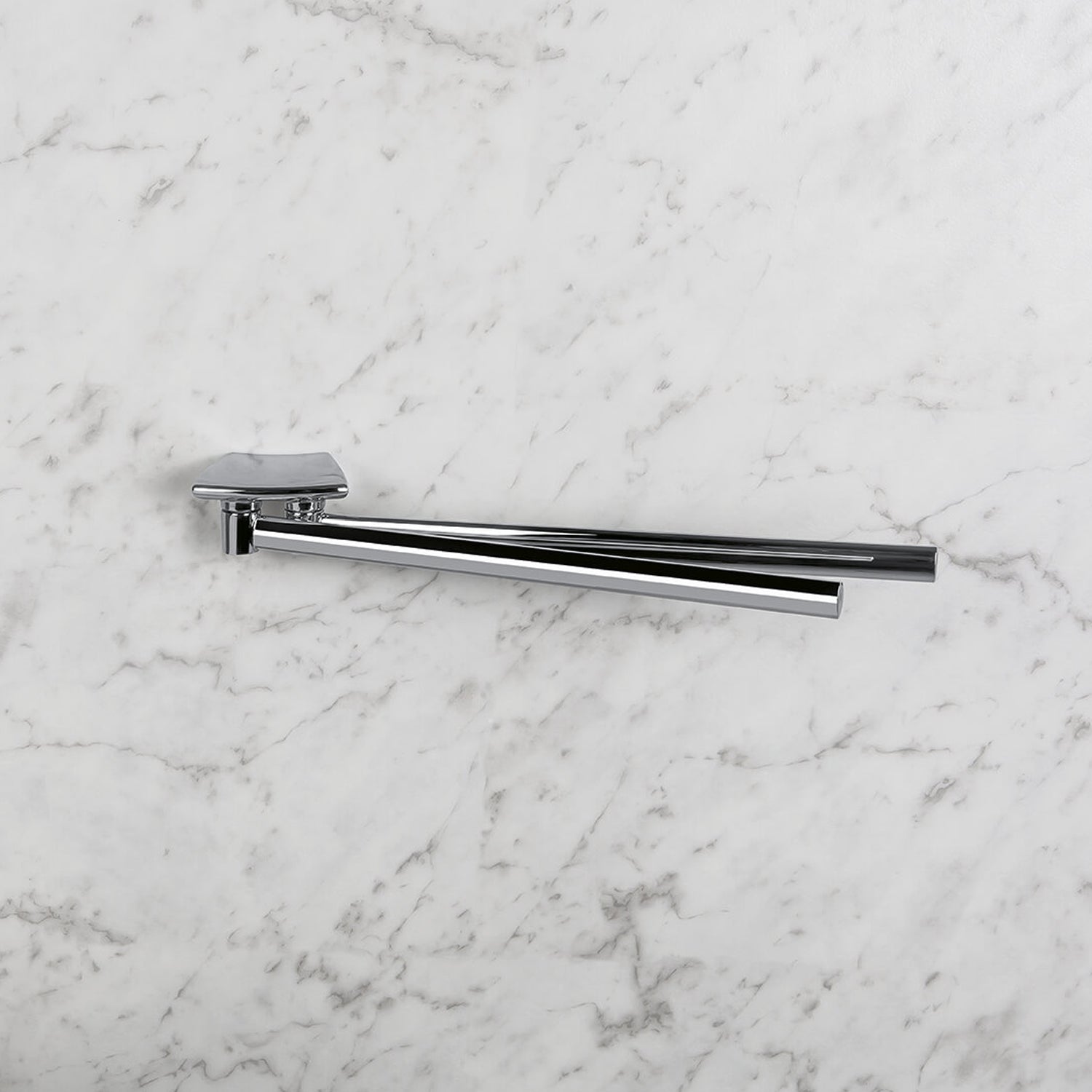 Porta salvietta doppio a snodo in ottone collezione Land di Colombo Design