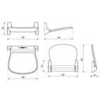 Sedile doccia ribaltabile per doccia Gedy modello Sound di Gedy - Bianco/Cromato