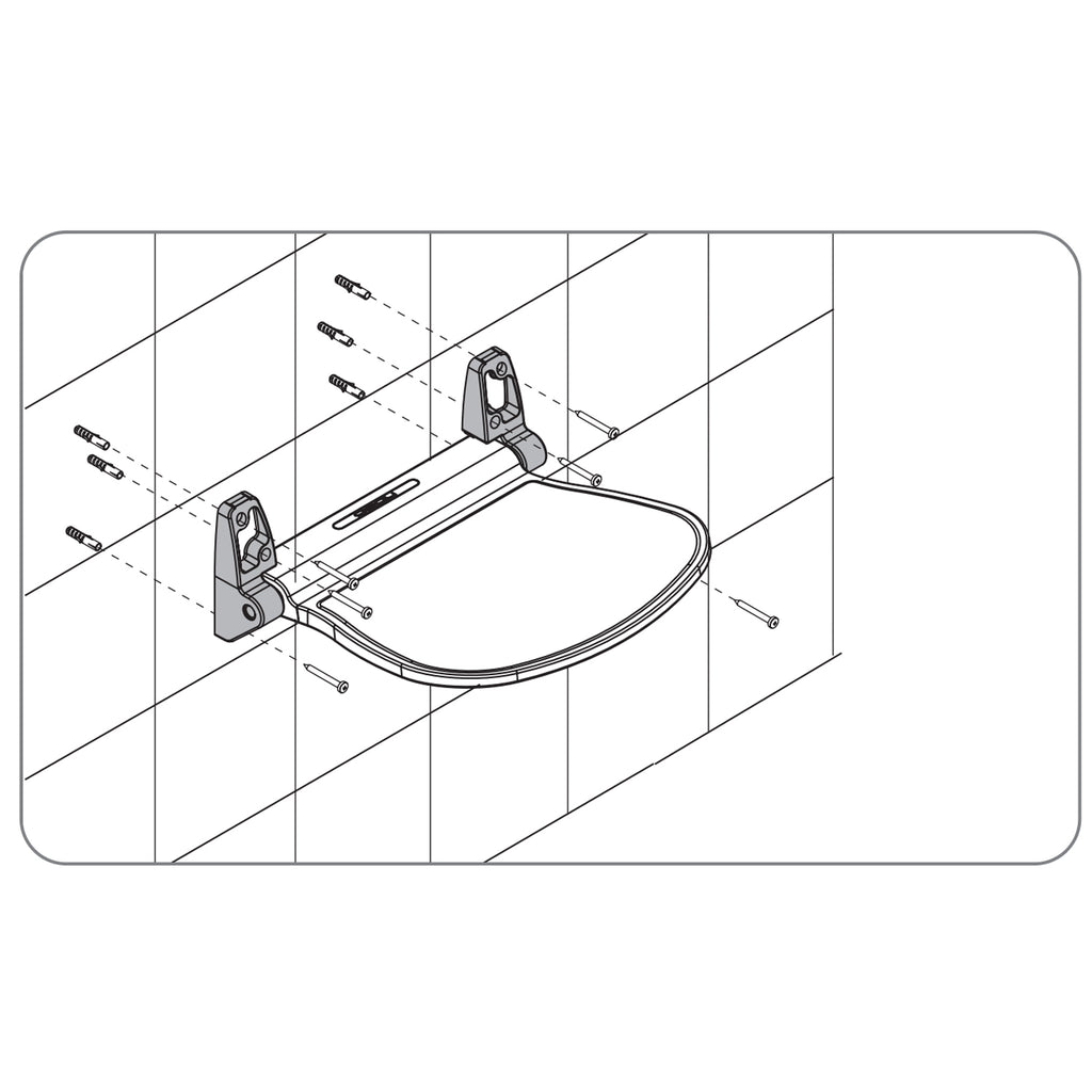 Sedile doccia ribaltabile per doccia Gedy modello Sound di Gedy - Bianco/Cromato