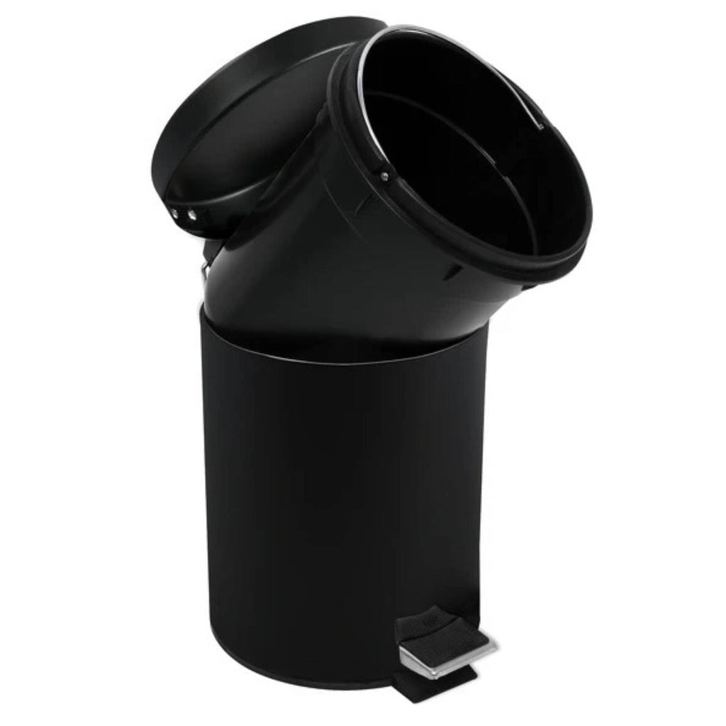 Pattumiera a pedale in metallo modello Unis 3 litri nera