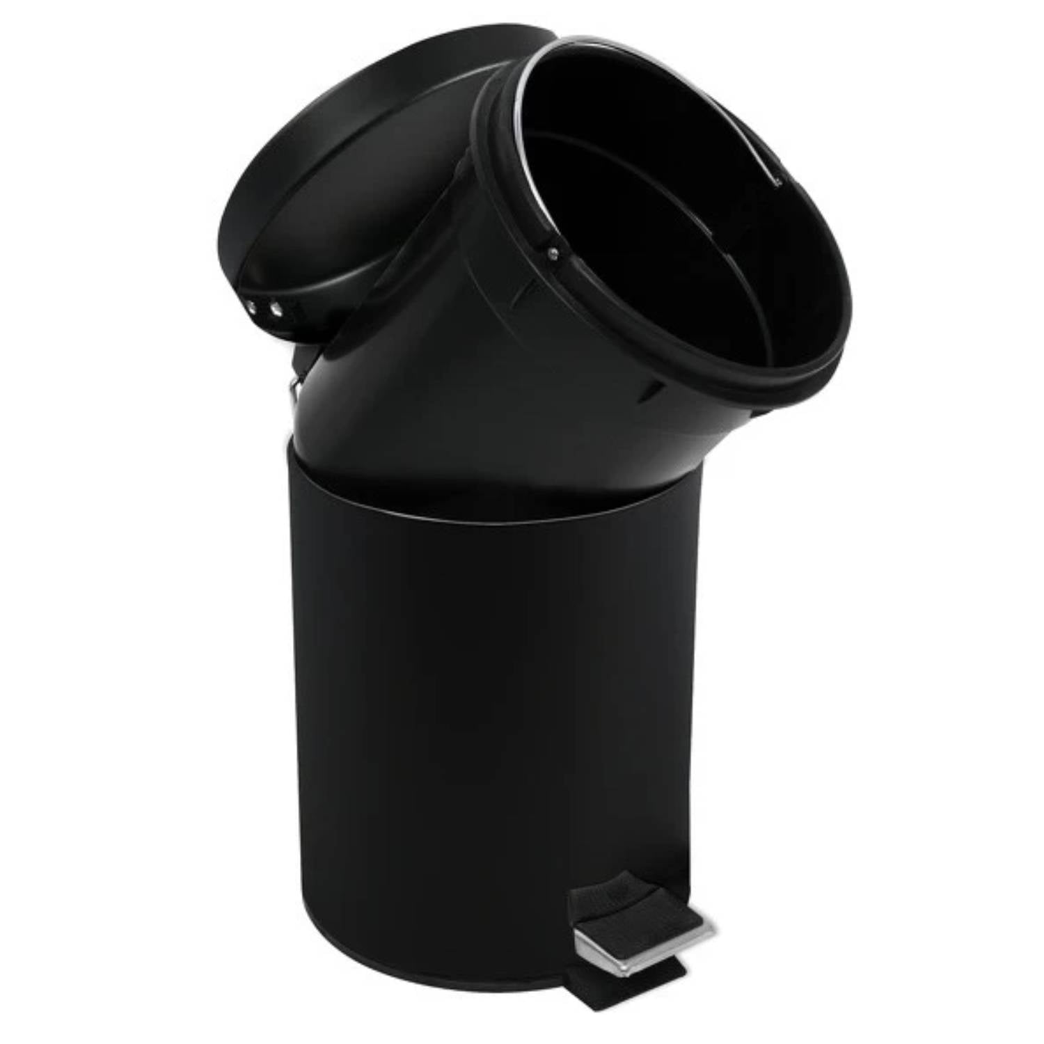 Pattumiera a pedale in metallo modello Unis 3 litri nera