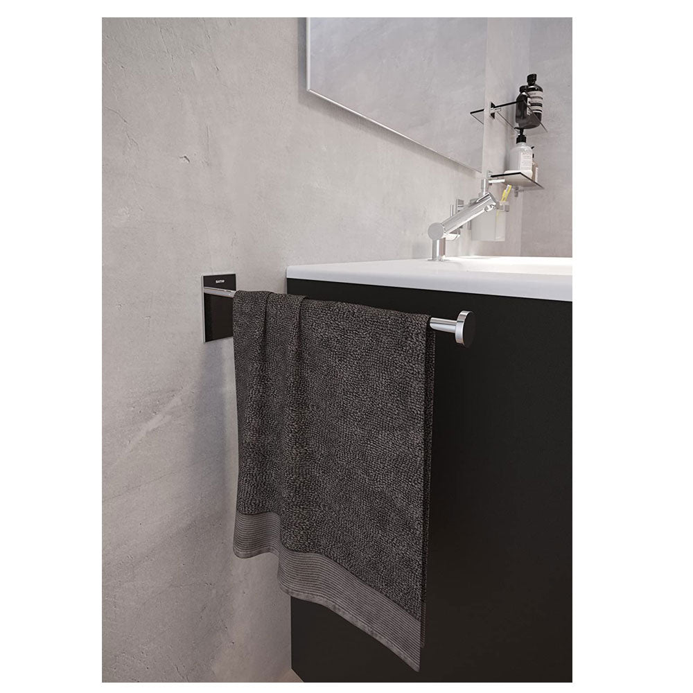 Porta asciugamani da incollo in ottone cromato della collezione 'Stick' by Cosmic - cm 4