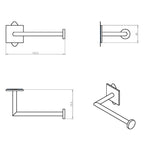 Porta rotolo da incollo della collezione 'Stick' by Cosmic in ottone cromato - Senza coperchio