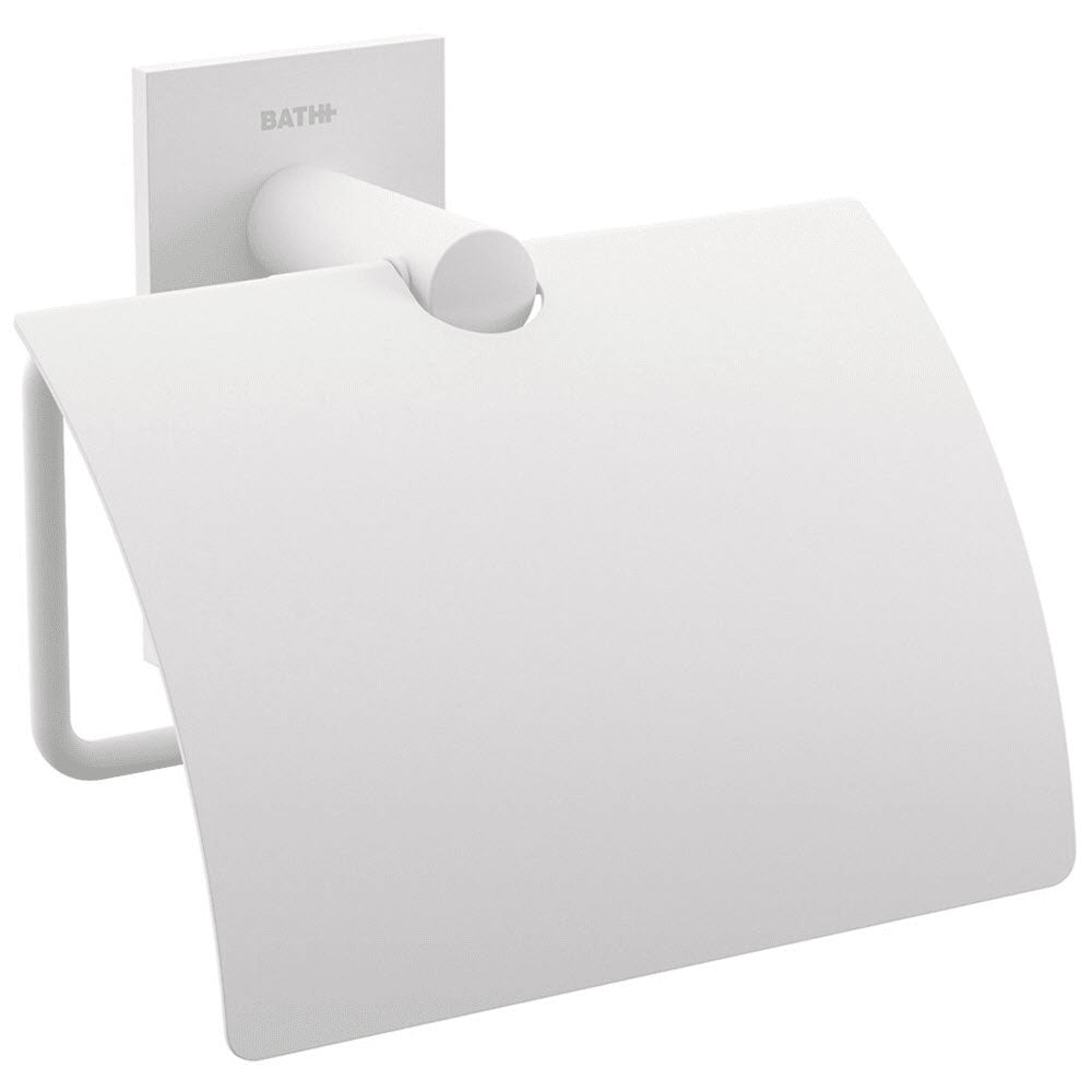 Porta rotolo da incollo della collezione 'Stick' by Cosmic in ottone verniciato bianco - Con coperchio