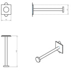 Porta rotolo da incollo in ottone verniciato della collezione 'Stick' by Cosmic - cm 4