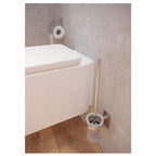 Porta scopino da incollo della collezione 'Stick' by Cosmic in ottone cromato e vetro satinato