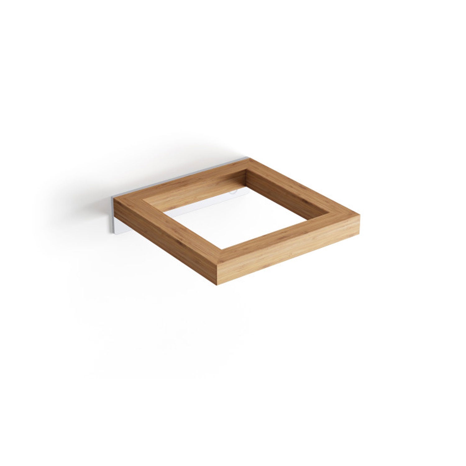 Supporto portascopino in legno bamboo da fissare a parete di Lineabeta