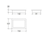 Portasapone in porcellana bianca collezione Bamboo di Lineabeta - per apposite mensole a parete
