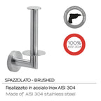 Portarotolo di riserva in Acciaio Inox AISI 304 Gedy serie Project - Spazzolato