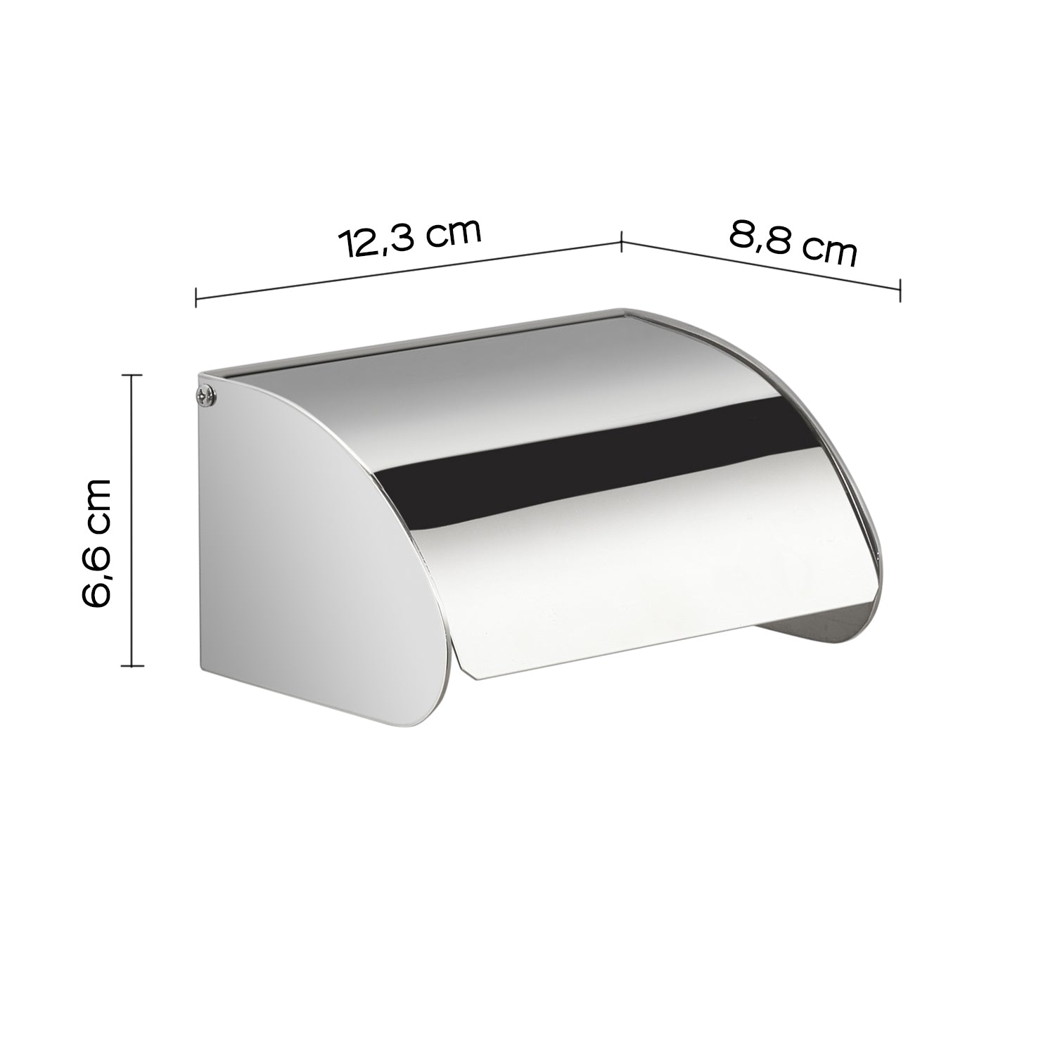 Portarotolo coperto in Acciaio Inox AISI 304 Gedy serie Project - Lucido