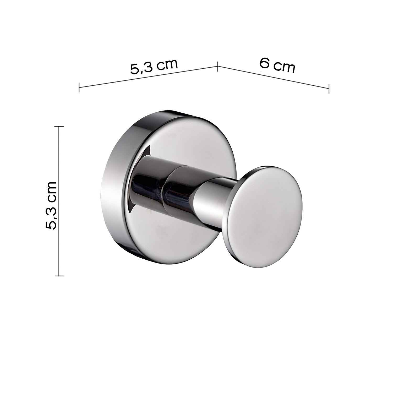 Appendiabiti singolo in Acciaio Inox AISI 304 Gedy serie Project - Lucido