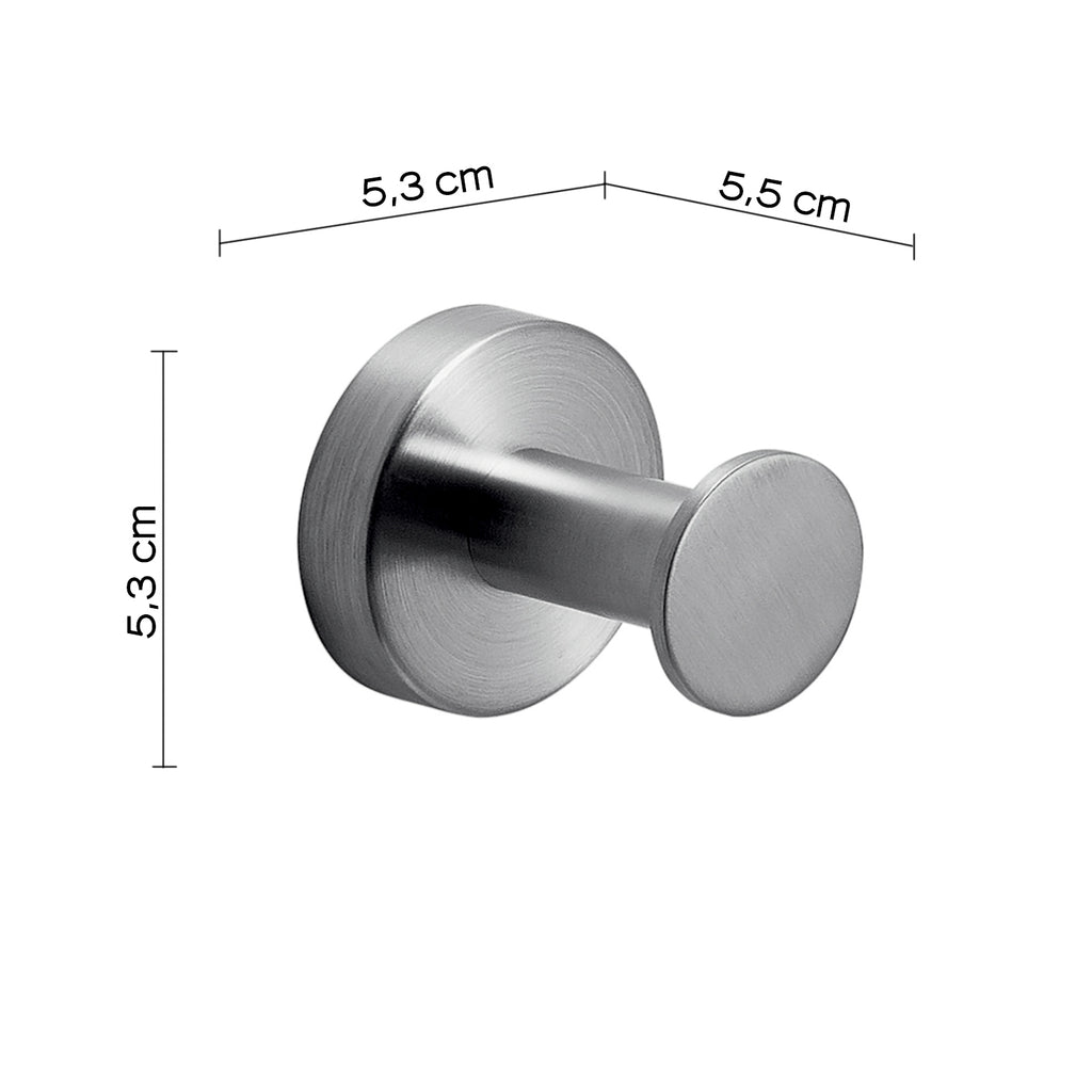 Appendiabiti singolo in Acciaio Inox AISI 304 Gedy serie Project - Spazzolato